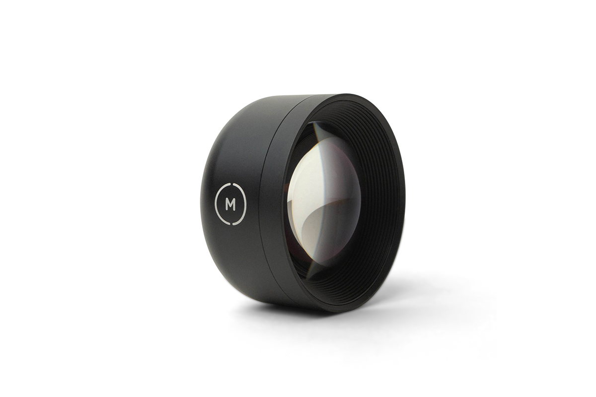 Moment T-Series circular aftermarket lens accessory that fits onto a Smartphone available in six sizes, producing images that rival those of an ultra-HD camera.