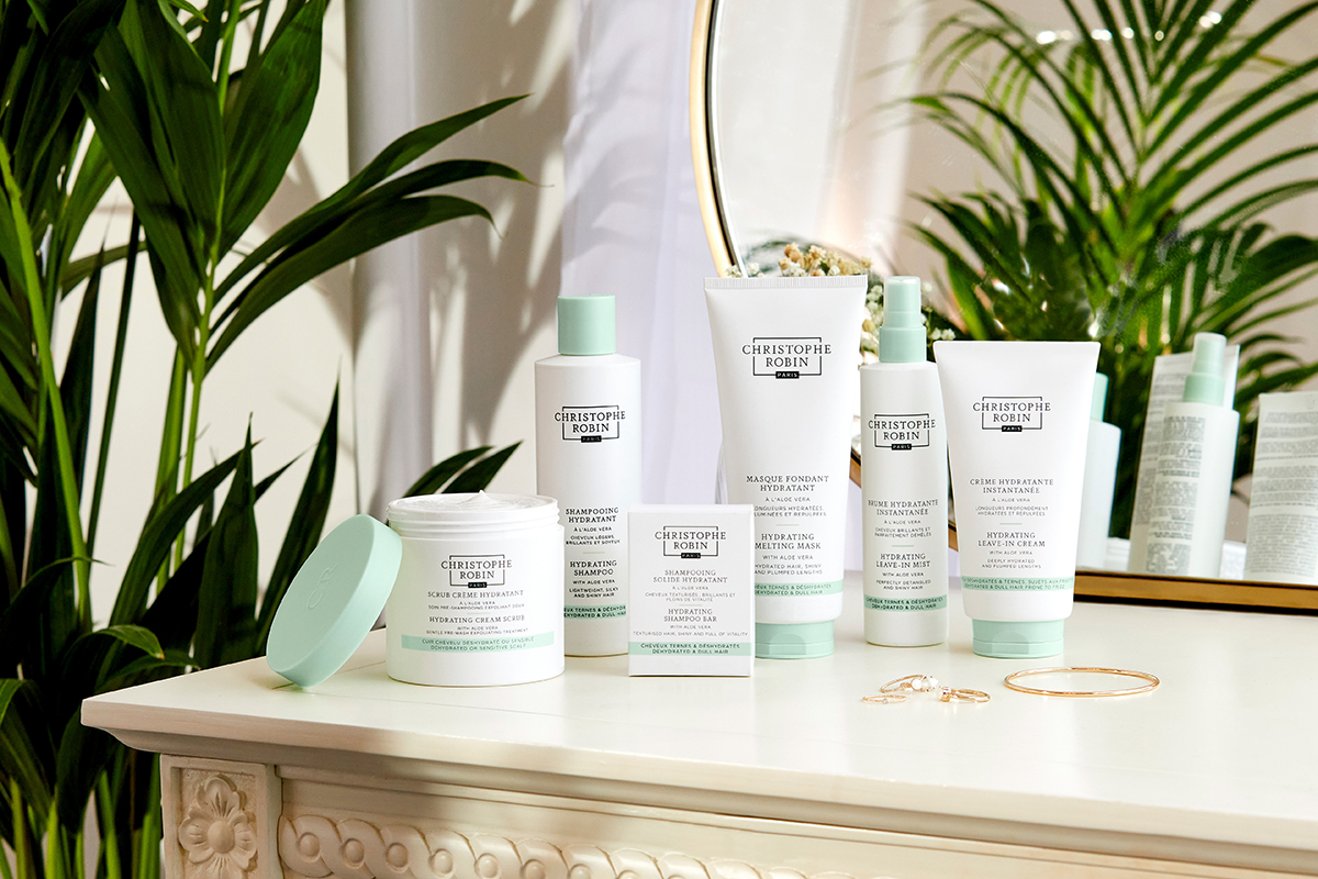 A product line of Christophe Robin Hydration Ritual with Aloe Vera.