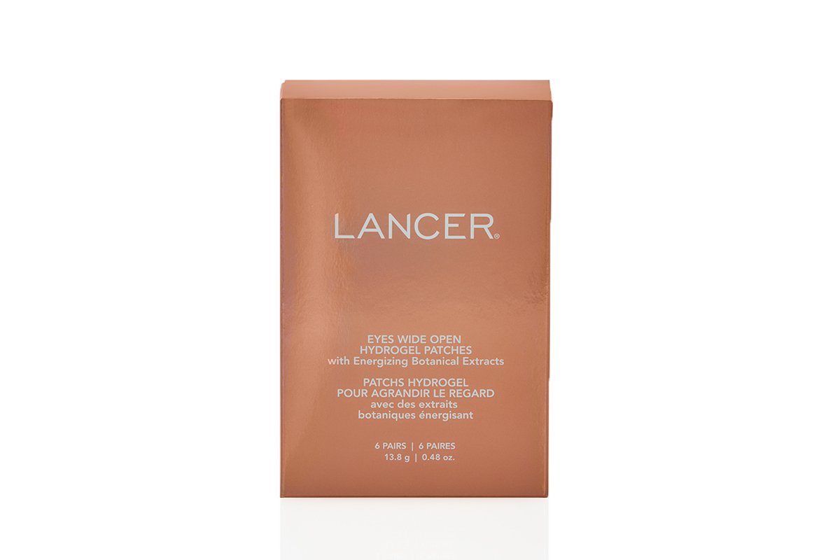 A package of Lancer Skincare Eyes Wide Open Eye Patches on a white background.